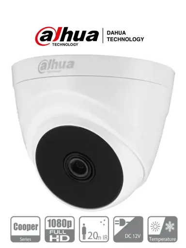 [CÁMARA DOMO PLÁSTICA DAHUA] CÁMARA DOMO PLÁSTICA DAHUA DH-HAC-T1A21N-0280B  1080P 2MP 2.8MM